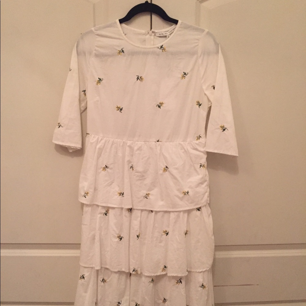 English Factory Ruffle Midi Dress